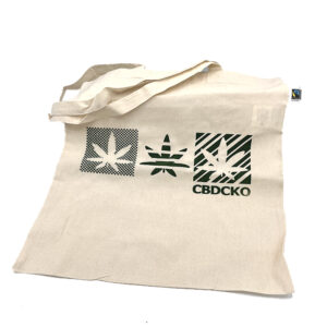 Plátěná taška CBDčko Design: 3 konopné listy