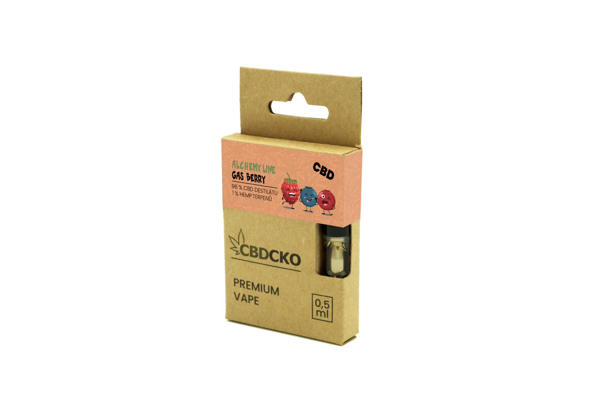 CBDčko CBD Alchemy Line Cartridge Gas Berry Obsah: 0,5 ml