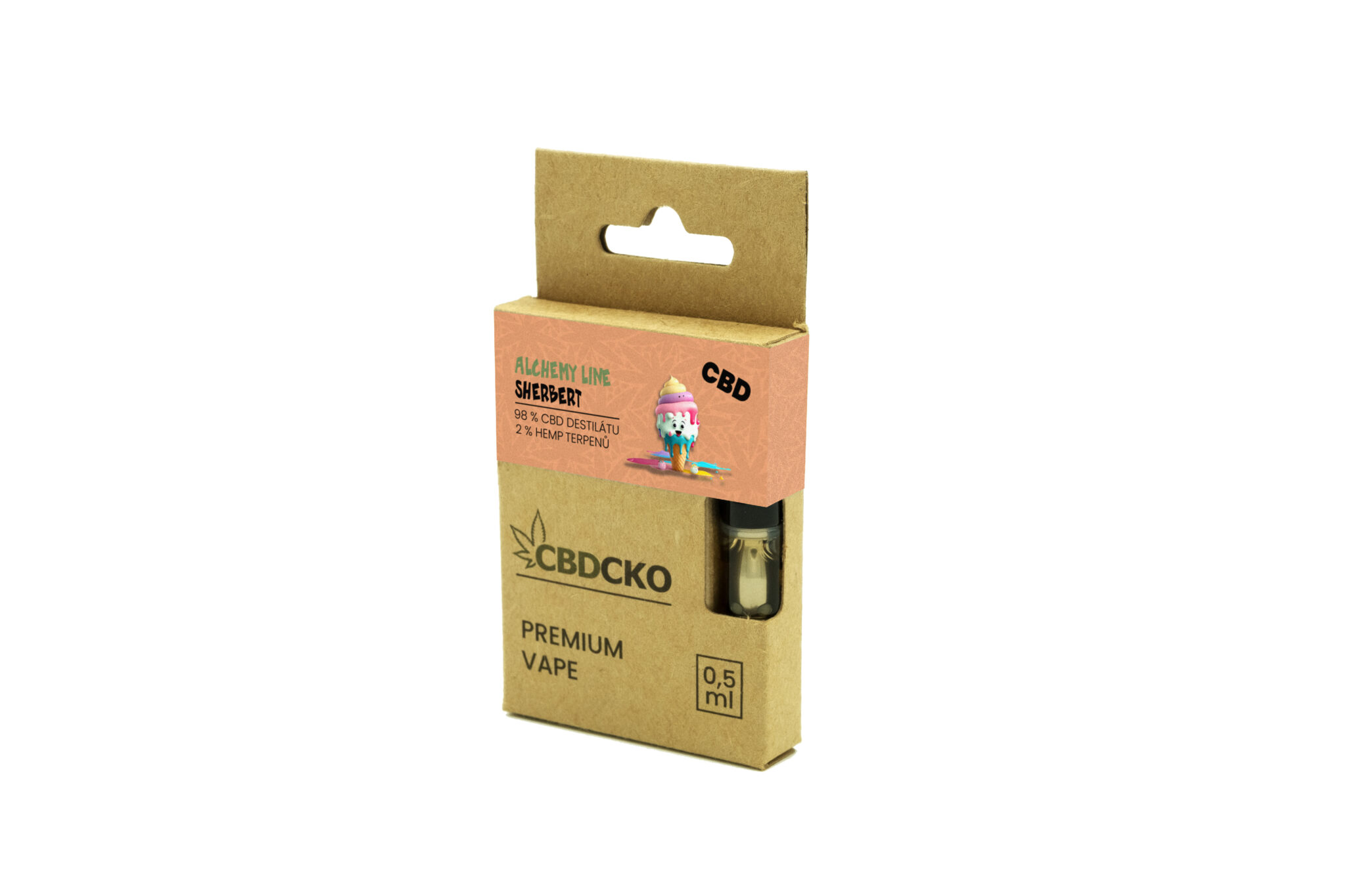 CBDčko CBD Alchemy Line Cartridge Sherbert Obsah: 0,5 ml