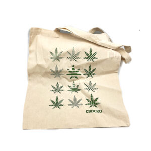 Plátěná taška CBDčko Design: 12 konopných listů