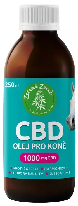 Zelená Země CBD olej pro koně 1000 mg