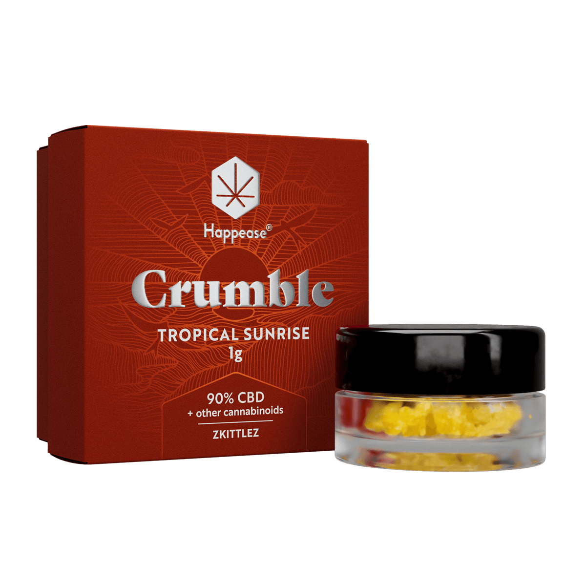 Happease Happease, CBD Extrakt Crumble - Tropical Sunrise 90% CBD 1g