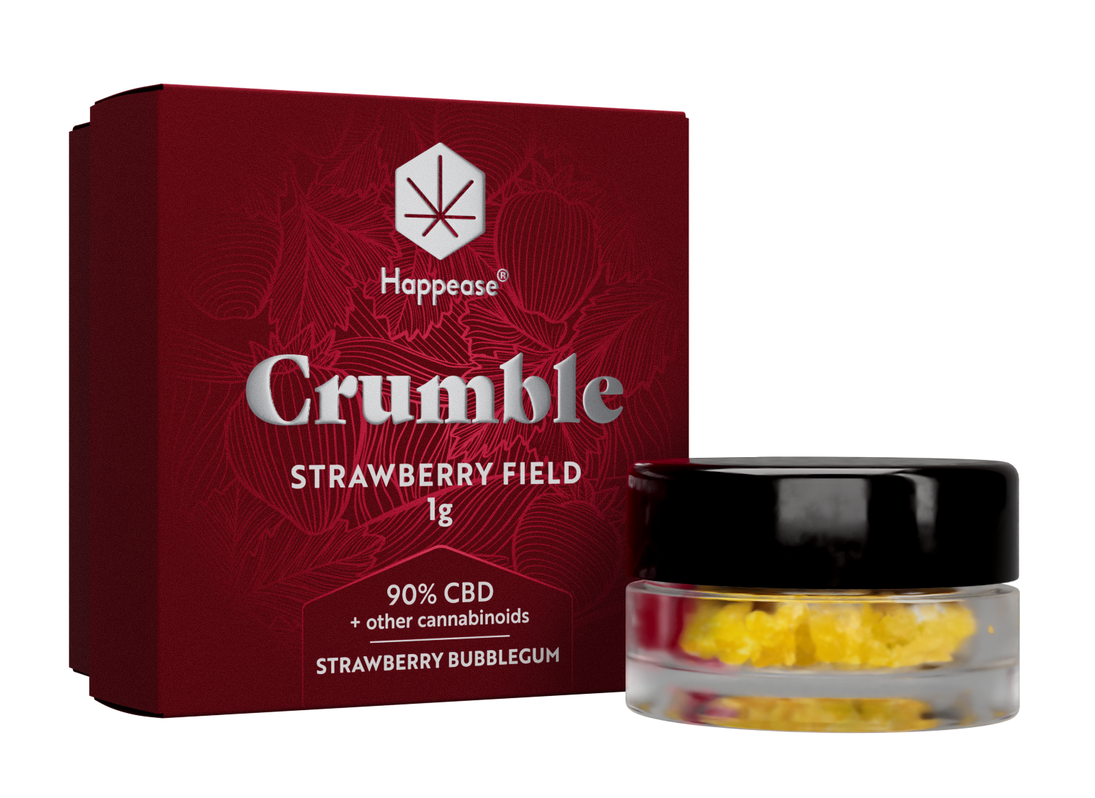 Happease Happease, CBD Extrakt Crumble - Strawberry Field 90% CBD 1g