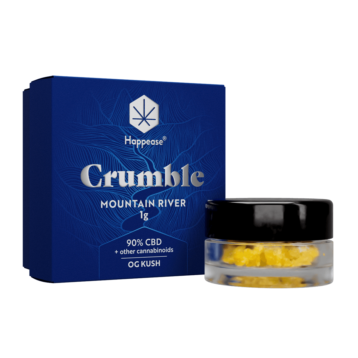 Happease Happease, CBD Extrakt Crumble - Mountain River 90% CBD 1g