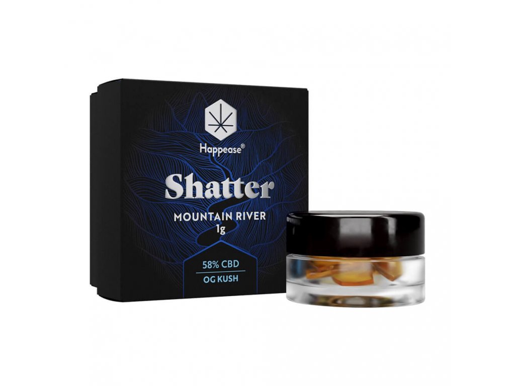 Happease Happease, CBD Extrakt Shatter - Mountain River 58% CBD