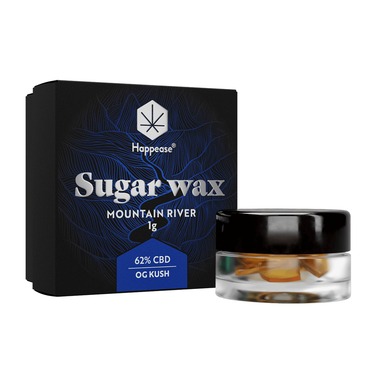 Happease Happease, CBD Extrakt Sugar Wax - Mountain River 62% CBD 1g