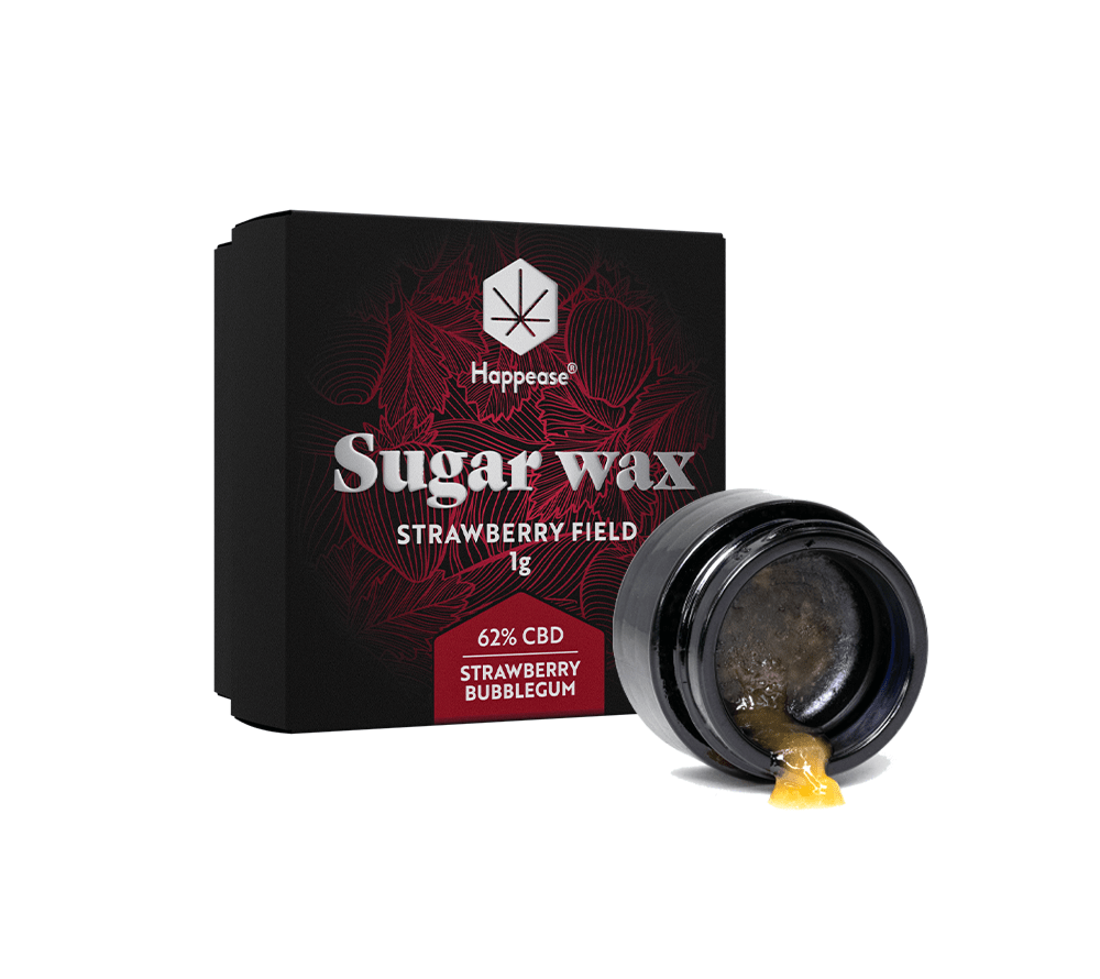Happease Happease, CBD Extrakt Sugar Wax - Strawberry Field 62% CBD 1g