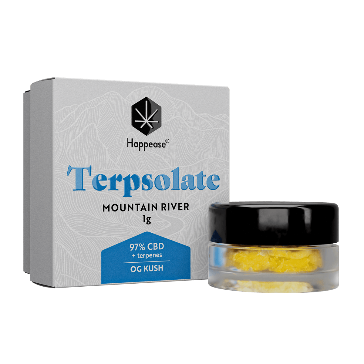 Happease Happease, CBD Extrakt Terposolate - Mountain River 97% CBD 1g