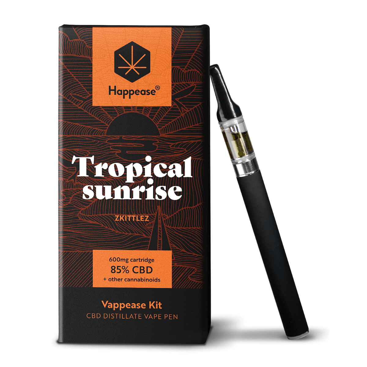 Happease Tropical Sunrise - Vapovací sada, 85 % CBD, 600 mg