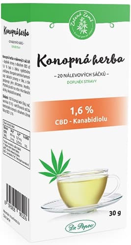 Zelená Země Zelená Země, CBD směs sáčková 1,6% CBD, 20 sáčků