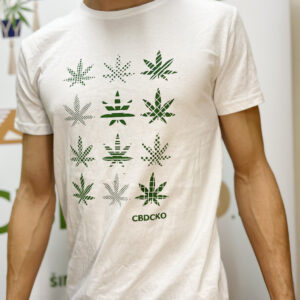 Pánské tričko CBDčko 12 Konopných listů Design: M
