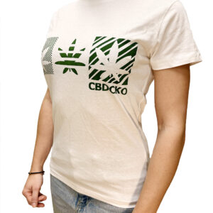 Dámské tričko CBDčko 3 Konopné listy Design: XL