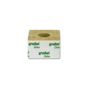 Grodan 100x100x65 mm, pěstební rockwool kostky s dírou 42x40 mm, BOX 216 KS