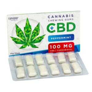 Euphoria Euphoria, Konopné žvýkačky s příchutí máty 100 mg CBD