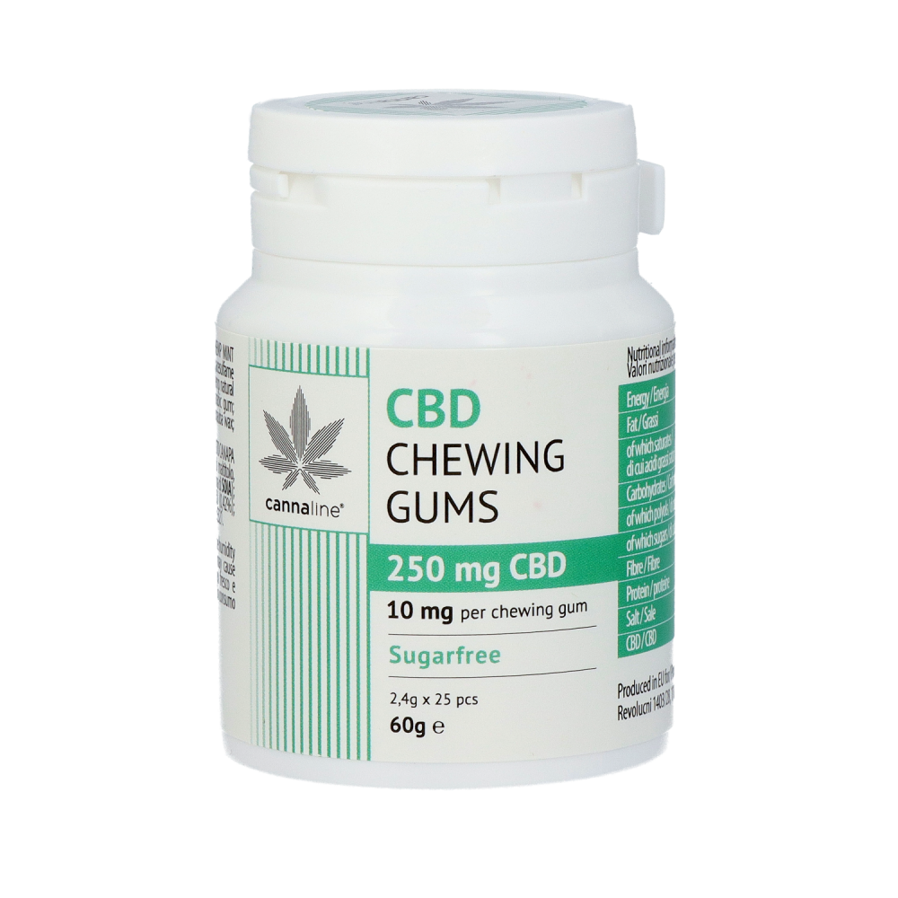 Cannaline Cannaline, CBD žvýkačky 250 mg CBD, s příchutí konopí a máty