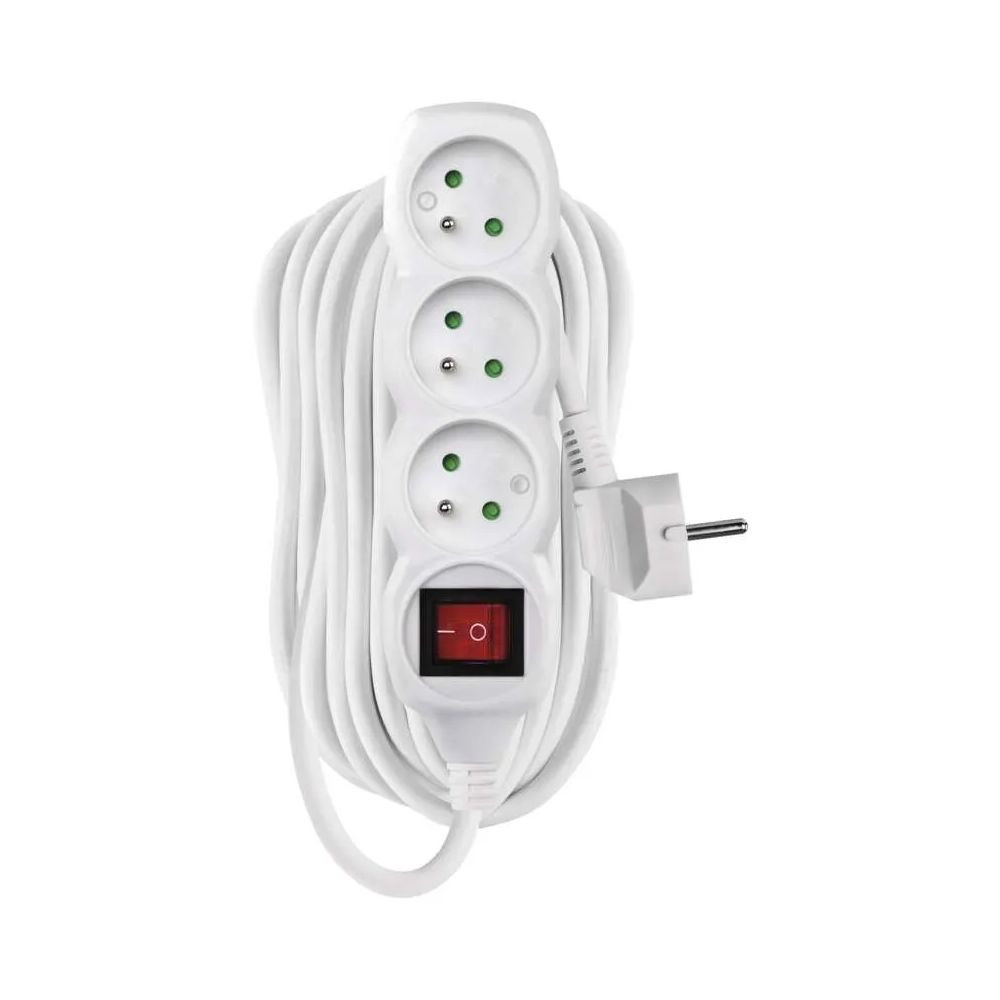 Prodlužovací kabel s vypínačem pro 3 zásuvky 3x 1.5 mm, kabel 10 m