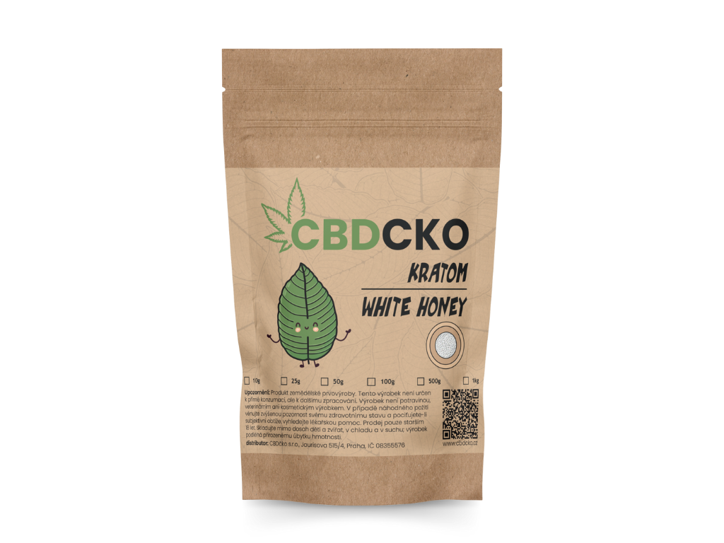 CBDčko Bílý "white" Kratom, Honey Váha: 25 g