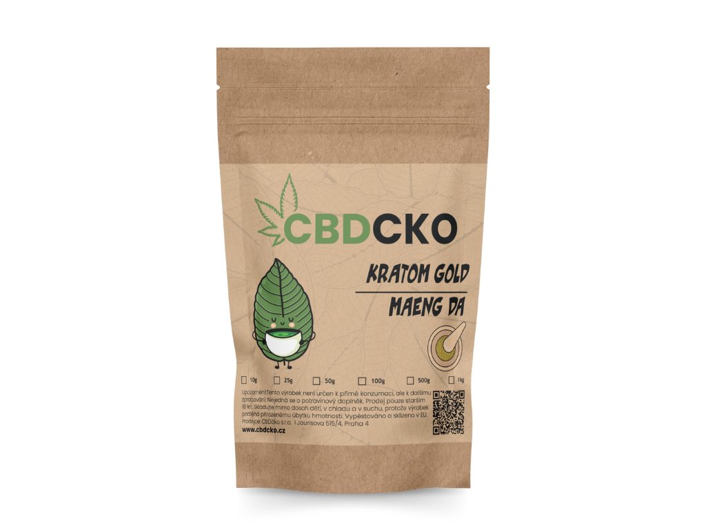 CBDčko Zlatý "Gold" Kratom, Maeng Da Váha: 1 kg