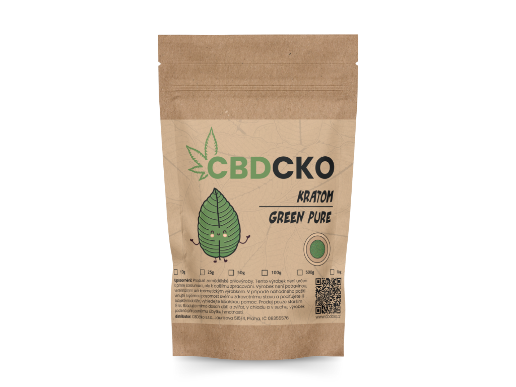 CBDčko Zelený "Green" Kratom, Pure Váha: 500 g