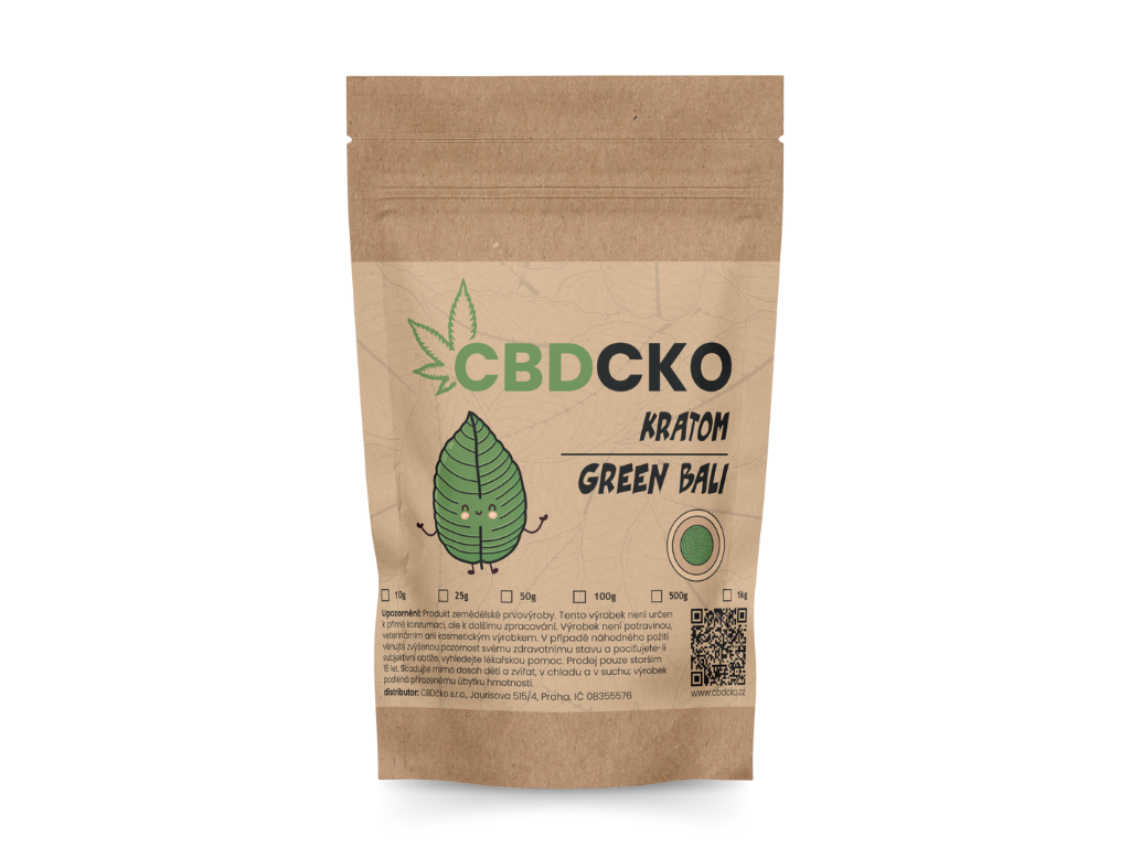 CBDčko Zelený "Green" Kratom, Bali Váha: 500 g