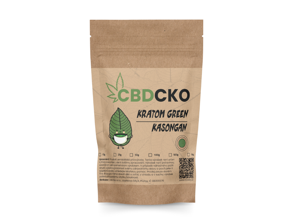 CBDčko Zelený "Green" Kratom, Kasongan Váha: 1 kg