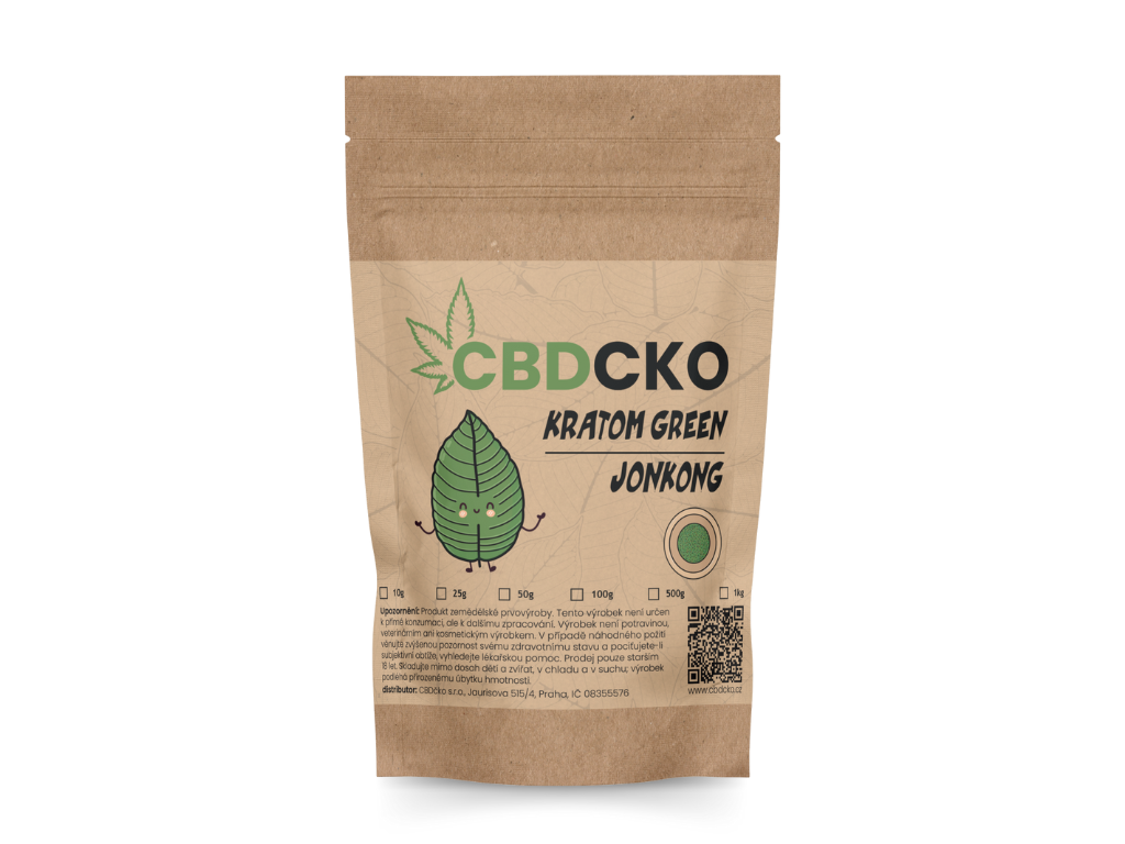 CBDčko Zelený "Green" Kratom, Jonkong Váha: 100 g