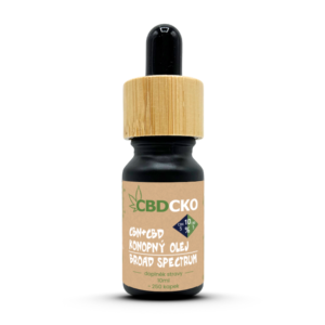 CBDčko Konopný olej 5% CBN + 5% CBD broad spectrum 10% 10 ml