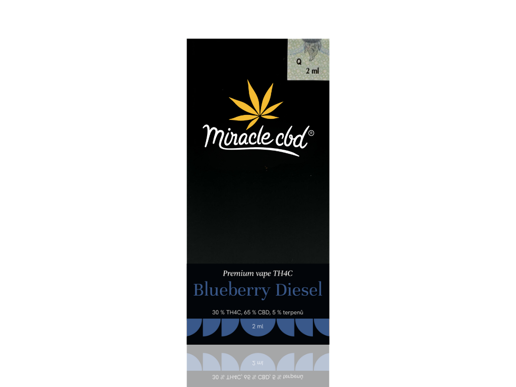 MiracleCBD MiracleCBD, TH4C Disposable Vape Pen Blueberry Diesel, 2ml