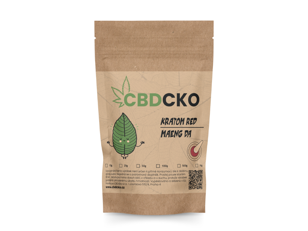 CBDčko Červený "red" Kratom, Maeng da Váha: 25 g