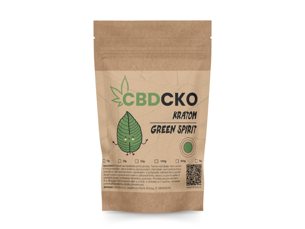 CBDčko Zelený "Green" Premium Kratom, Spirit Váha: 1 kg
