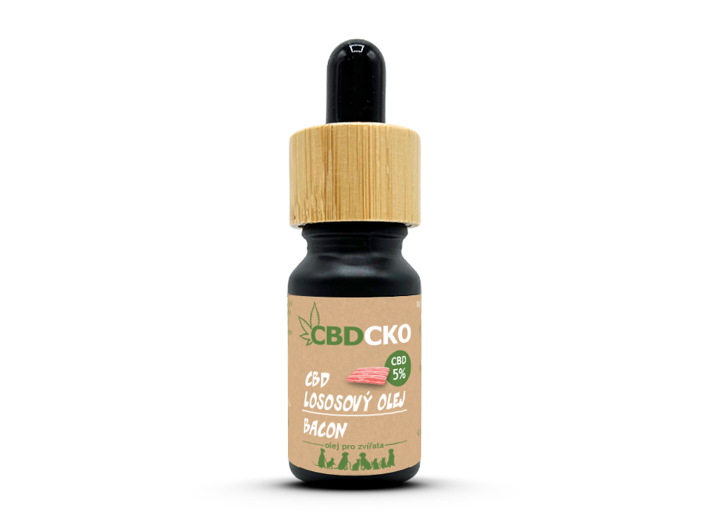 CBDčko 5% CBD olej pro zvířata s příchutí bacon Obsah: 30 ml