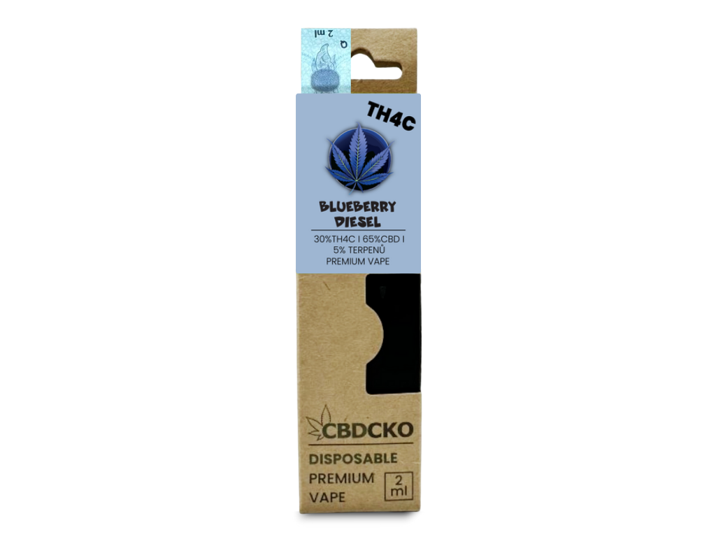 CBDčko TH4C Disposable Vape Pen Blueberry Diesel, 2ml
