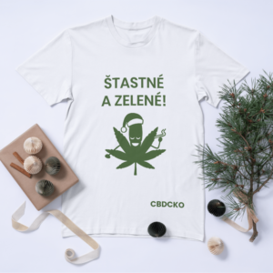 Pánské tričko CBDčko - Šťastné a zelené Design: L