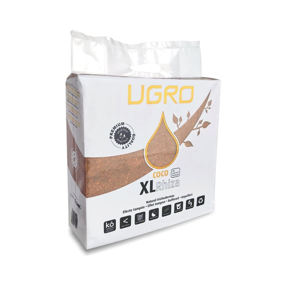 U Gro XL Rhiza 70 l, dehydrovaný kokosový substrát s mykorhizou