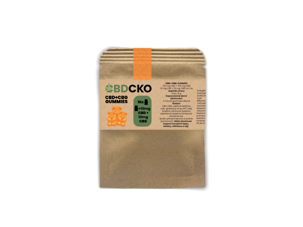 CBDčko CBD+CBG Gummies OG 10+10 mg, 10 ks