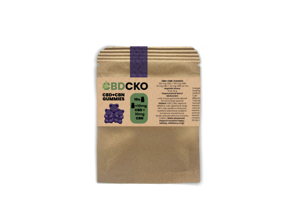 CBDčko CBD+CBN Gummies OG 10+10 mg, 10 ks