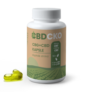 CBDčko CBDčko, Konopné kapsle s 500 mg CBG + 500 mg CBD, 50 ks