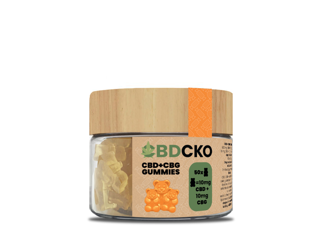 CBDčko CBD+CBG Gummies OG 10+10 mg, 50 ks