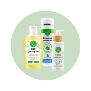 Zelená Země Zelená Země, Set Sprchový Rituál - CBD šampón, CBD kondicionér, konopný sprchový gel