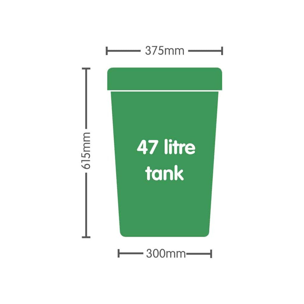 Autopot nádrž 47 l, černá s víkem (AquaValve5) - Obrázek 2