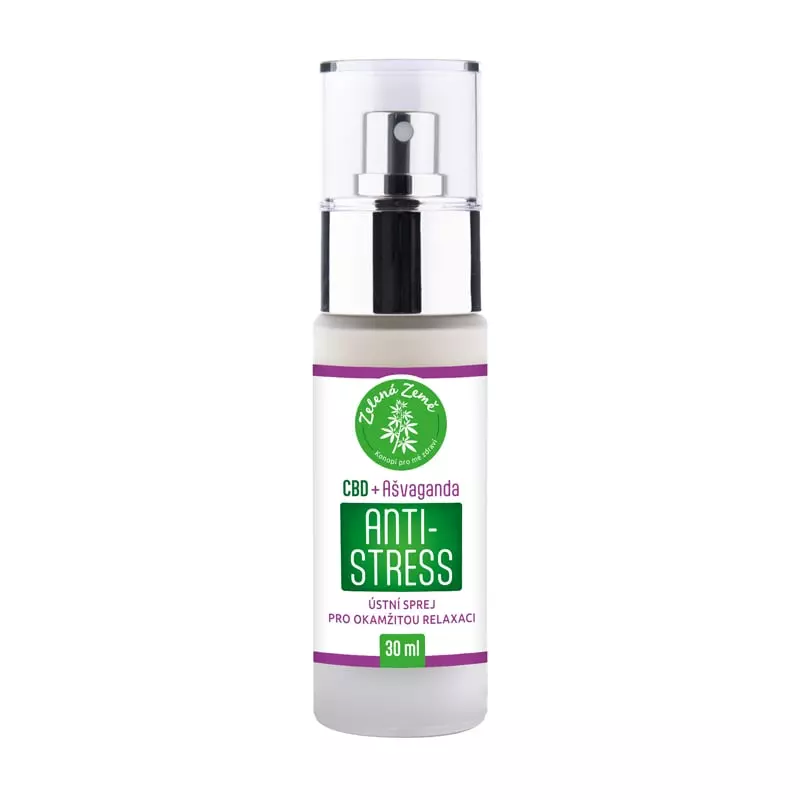 CBD Antistress sprej s ašvagandou, 30 ml, Zelená Země