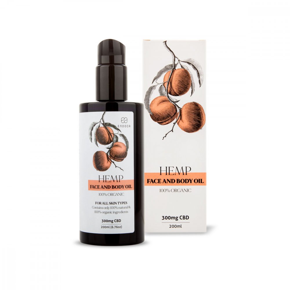 Meruňkový CBD olej na obličej a tělo 300mg CBD, 200ml