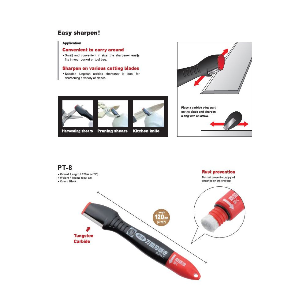 Saboten Multifunction Sharpener, brousek na nůžky - Obrázek 2