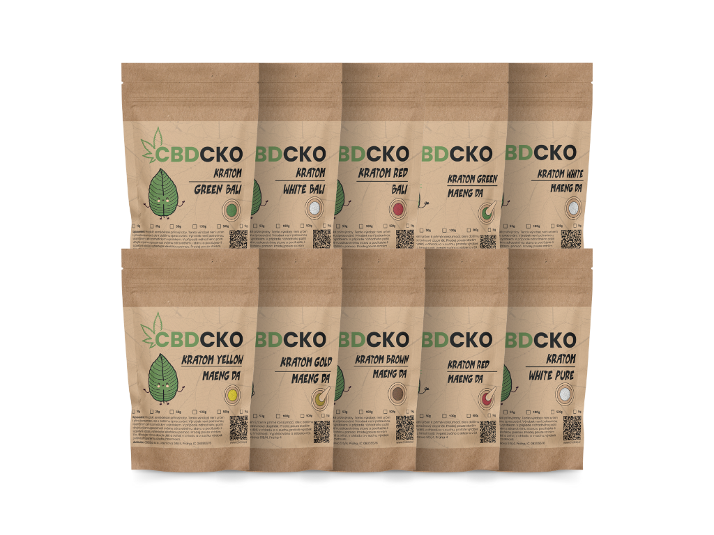 CBDčko Degustační balení - Kratom, dle lokace 10x25 g