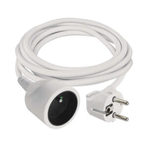 Kabel prodlužovací - spojka, 3 m, bílý, 3x1.5 mm