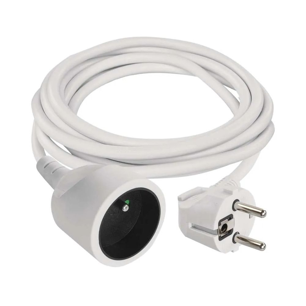 Kabel prodlužovací - spojka, 3 m, bílý, 3x1.5 mm