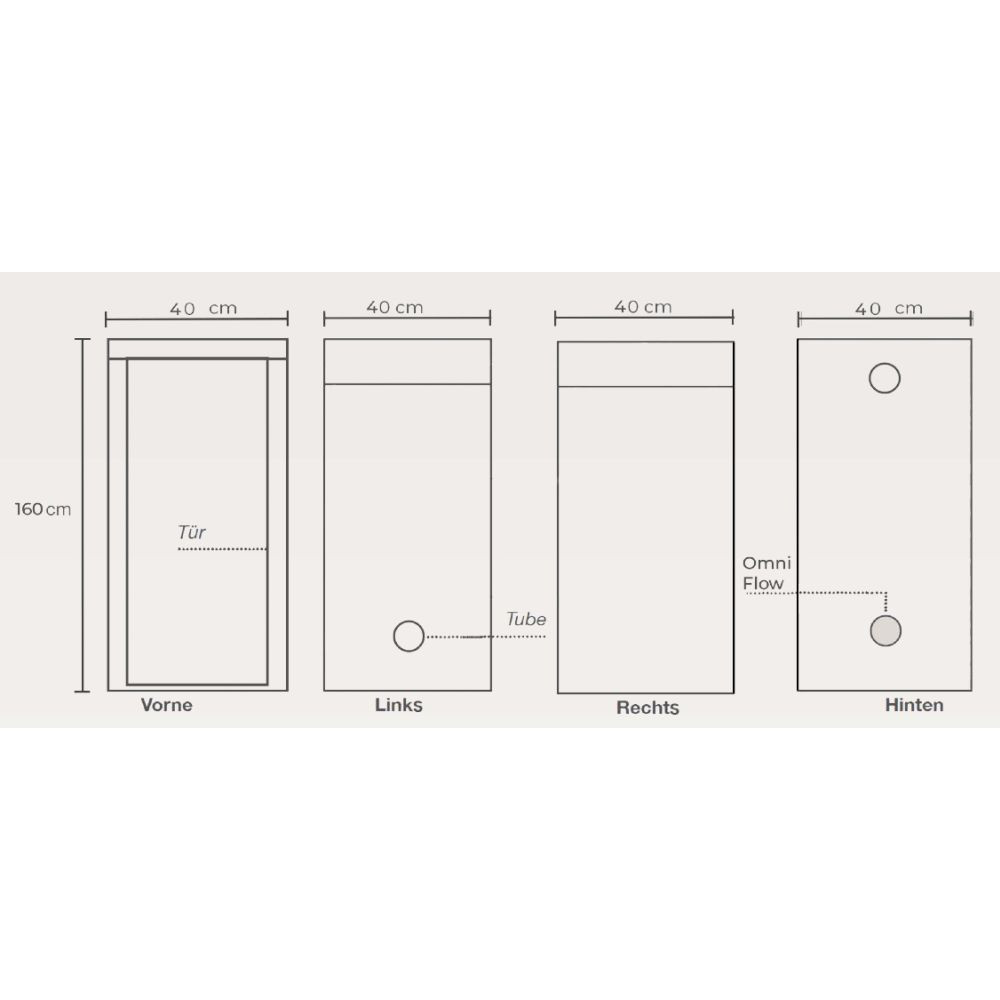 Homebox Ambient Q40, 40x40x160 cm - Obrázek 2