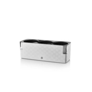 Plastkon Cobble Trio chytrý květináč Ledově bílá, 39.7x14x14 cm