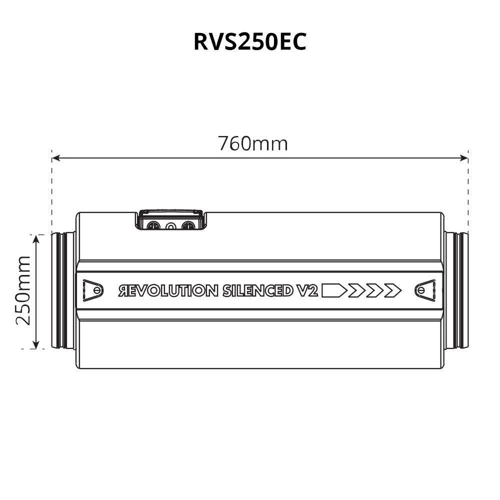 SystemAir Revolution Silenced V2 EC Vector 250 mm, 1787 m3/h - Obrázek 2