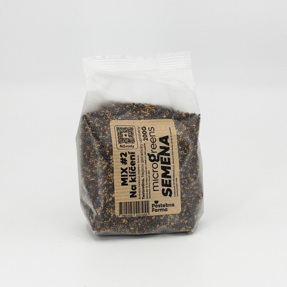 Pěstebna Mix na klíčení Kedlubna, Brokolice, Vojtěška, Rukola na microgreens, 200 g